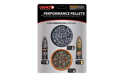 Gamo USA Combo Pack, Performance Pellets, .177 Pellets (Rocket, Red Fire, PBA Armor, PBA Raptor), Blister Card, 400/Pack 632092854