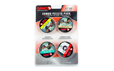 Gamo USA Combo Pack, Precision Pellets, .177 Pellets (Magnum, Master Point, Hunter, Match), Blister Card, 1000/Pack 632092954