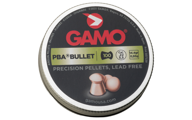 Gamo USA PBA Bullet, .22 Pellet, Domed Tip, Blister Pack, 100 Count 632272154