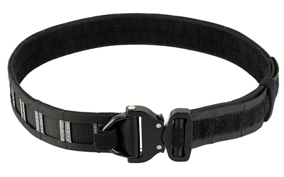 GBRS Group Assaulter Belt System, 20 Molle Sections, 1.75" Cobra Buckle with D-Ring, Large, 1.5" Nylon Scuba Webbing Construction, Black GEAR-ABSV3-BLK-L