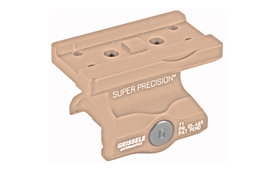 Geissele Automatics Super Precision, Mount, Fits Aimpoint T1, Lower 1/3 Co-Witness, Desert Dirt Color, Anodized Finish, Product Finishes, Shade Variations and Other Imperfections Are Normal Due to the Manufacturing Process 05-469S