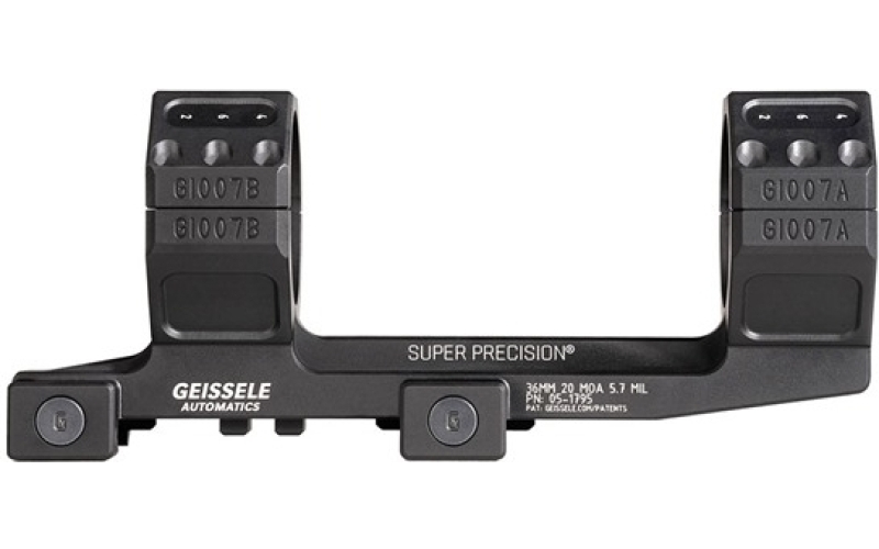 Geissele Automatics 36mm 1.54'' high 20 moa zero compromise scope mount black