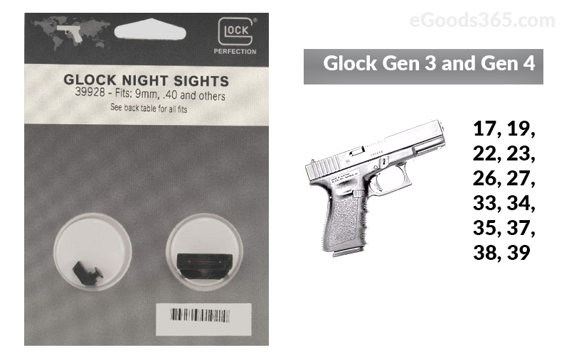 Stainless Steel GEN 3 Pin Kit Set for Glock 17 19 20 21 22 23 26