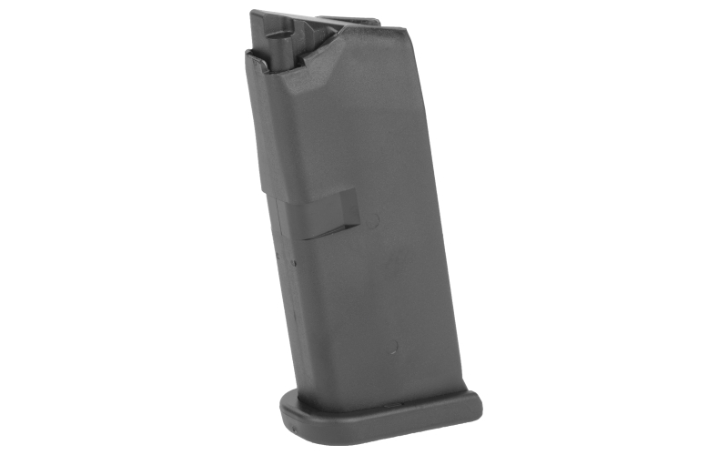 Glock OEM Magazine, 9MM, 6 Rounds, Fits GLOCK 43, Cardboard Style Packaging, Polymer, Black MF43006