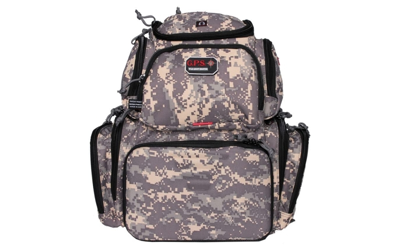 GPS Handgunner, Backpack With Cradle For Four Handguns, Fall Digital Camo, Nylon GPS-1711BPDC
