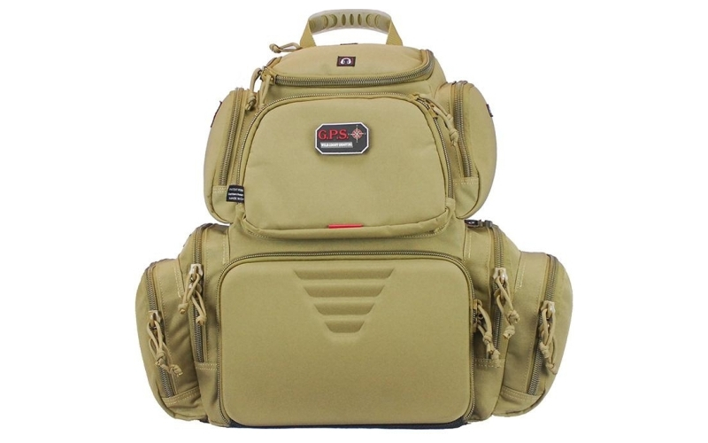 G-outdoors handgunner backpack with 4 handgun cradle-tan