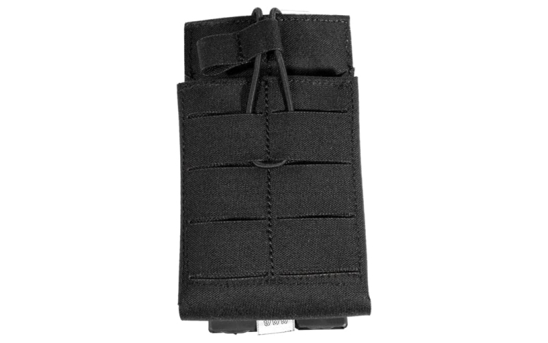 Grey Ghost Gear Single 7.62 Mag Pouch, Fits 7.62NATO/308WIN AR Magazines, Laminate Nylon, Includes a Bungee Retention Strap to Allow for Silent Removal of your Magazine, Attaches to any MOLLE/PALS Style Webbing, Black 1053-2