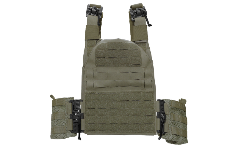 Grey Ghost Gear SMC Plate Carrier, Body Armor Carrier, Designed to Carry 10" X 12" Hard Plates or Large ESAPI Plates, Constructed from Mil-Spec Materials to Stand Up to Hard Use, the Inside Faces of the Carrier are Lined with Air Mesh for Comfort and Breathability, Ranger Green GTG0295-6
