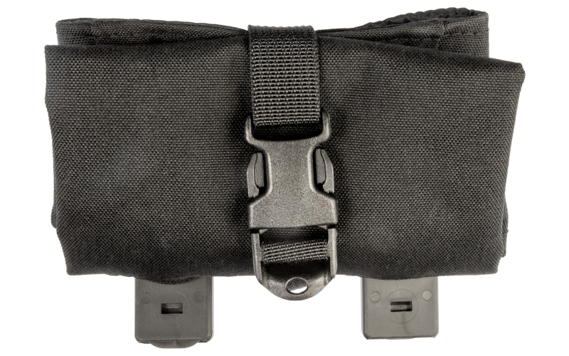 Grey Ghost Gear Roll-Up Dump Pouch, MOLLE Compatible, Laminated Nylon Construction, Matte Finish, Black GTG0390-2