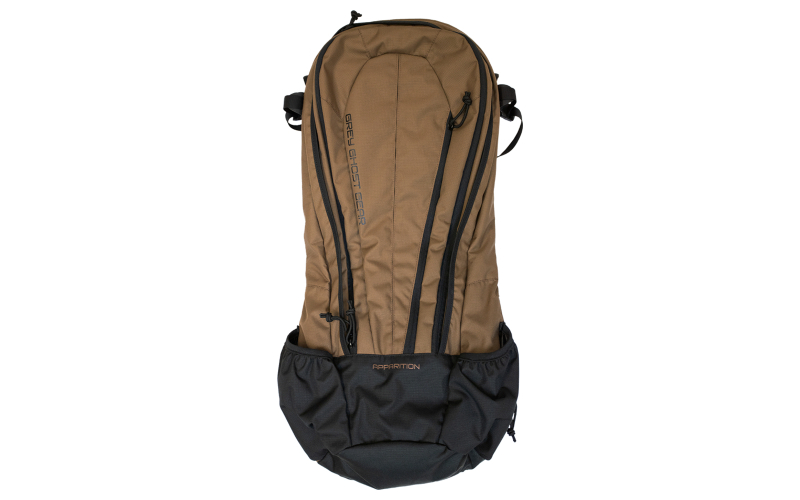 Grey Ghost Gear Apparition SBR Bag, Backpack, Can Fit a 10.5" or Shorter SBR, Black/Brown, 27"H Without Extended Bottom/33"H With Extended Bottom X 12"W X 4"D GTG5874-14-2