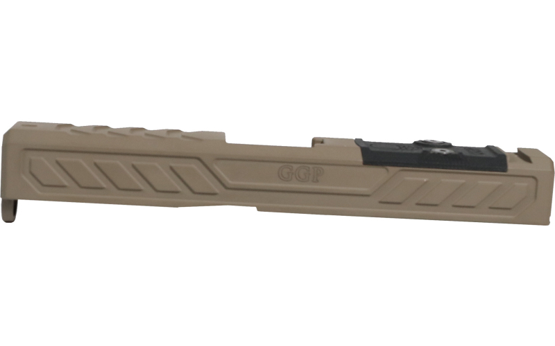 Grey Ghost Precision GGP-19 Stripped Slide, Version 6, Trijicon RMR/Leupold DPP Optic Cut, Cerakote Finish, Flat Dark Earth, For Glock 19 Gen 3 GGP-19-3-OC-FDE-V6