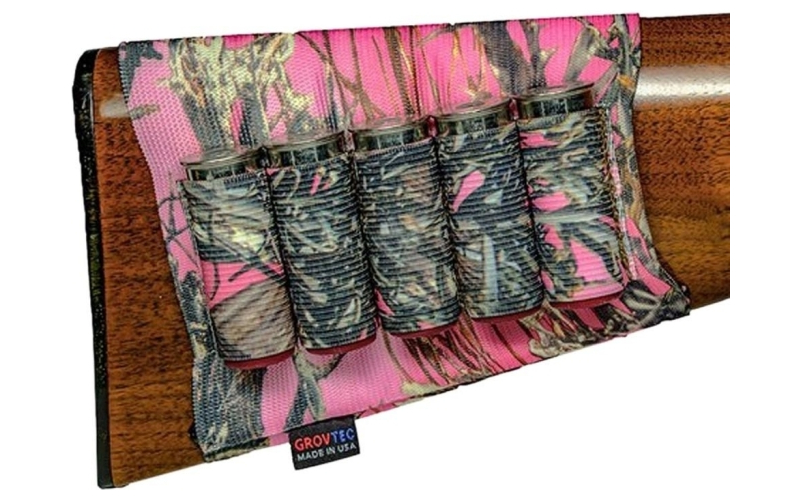 Buttstock cartridge shell holder shotgun open style true timber pink