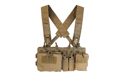 Haley Strategic Partners D3CR-H, Chest Rig, Supports .308 Platforms, Nylon Construction, Coyote Brown, Includes (4) Rifle Magazine Pouches, (2) Pistol Pouches, (1) Large Pouch, (1) Small Pouch & X-Harness D3CRH-1-1-COY