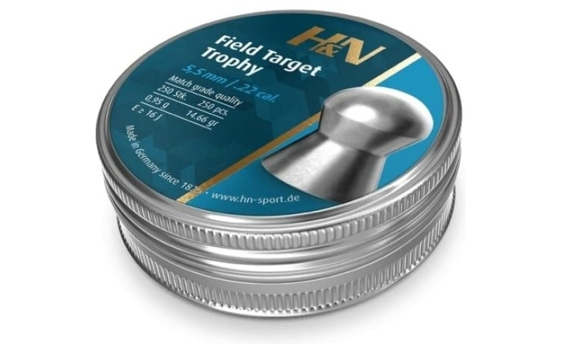 Field target trophy .22 caliber / 5.53mm head 250/tin