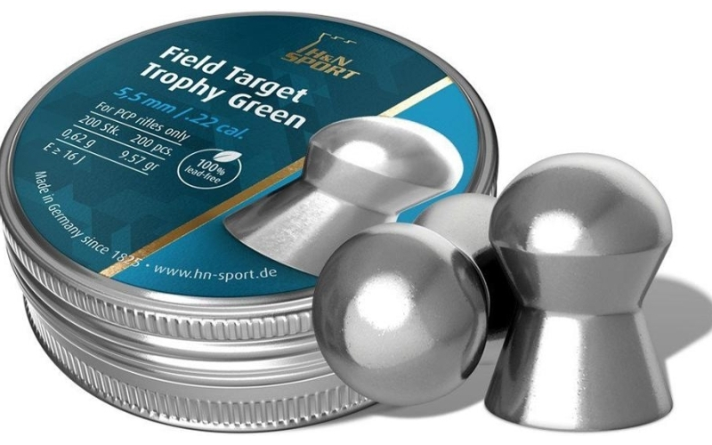 H&n field target trophy green .22 cal. lead-free- per 200