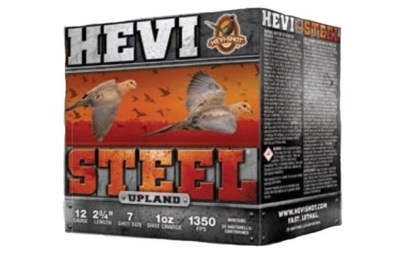 Hevi steel upland 12 ga 2.75 in 1oz 7 shot - 25/box