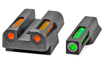 Hi-Viz LightWave H3, Fits CZ75/85/P-01, Tritium/Fiber Optic Night Sights, Green Front with White Ring and Orange Rear CZN421