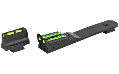 Hi-Viz LiteWave Front and Rear Sight Combo for Henry .357 Mag and 30/30 Win. rifles. Fits H006M, H006MD3, H006MML, H006MR, H006MS, H006MSD, H009B, H009BWL, H010B, H010BWL, H012, H012MR41, H012R models. All sights are fully adjustable for windage and elevation. Front LiteWave sight includes Green, Red and White replaceable LitePipes. Rear sight features two Green, non-replaceable LitePipes. HHVS570