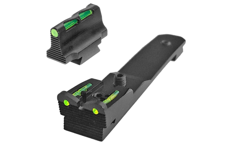 Hi-Viz Sight Set, Fiber Optic Sights, Fits Henry H009/H009AW, Fixed Sights, Green Rear, Green, Red, and White LightPipes for Front HHVS620