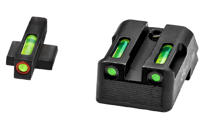 Hi-Viz LiteWave H3 Tritium/Litepipe Night Sights, Fits All Kimber 1911 Models with Fixed Sights, Green Front w/Orange Front Ring, Green Rear, Does Not Fit Kimber Micro KBN521