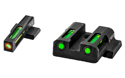Hi-Viz LiteWave H3 Tritium Night Sights, Fits M&P Fullsize And Compact In All Calibers, Green Front w/Orange Front Ring, Green Rear MPN521