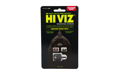 Hi-Viz Mini-Comp Sight, Fits Most Vent Ribbed Shotguns With Removable Front-Only Bead, 3 Colors (Red/Green/Orange) PM2011