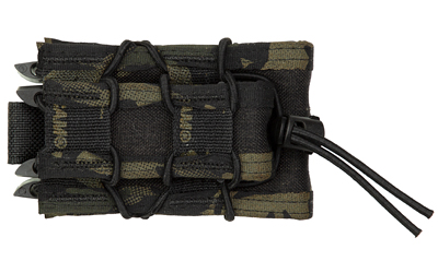 High Speed Gear Double Decker TACO, Dual Magazine Pouch, Molle, Fits (1) Rifle Magazine and (1) Pistol Magazine, Hybrid Kydex and Nylon, Multicam Black 11DD00MB