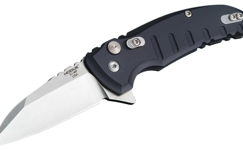 Hogue x1-microflip flipper folding knife 2-3/4" wharncliffe blade matte black