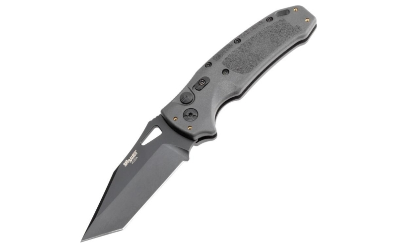 Hogue sig k320a tactical automatic folder knife 3 1/2" tanto blade grey