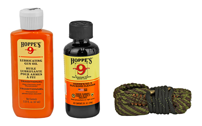 Hoppe's 1-2-3 Done! Cleaning Kit, .45 Cal Pistol, Clam Pack, Includes BoreSnake, Solvent, and Oil 110045