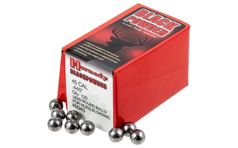 Hornady Round balls 45 cal (.440) lead round ball 100/box