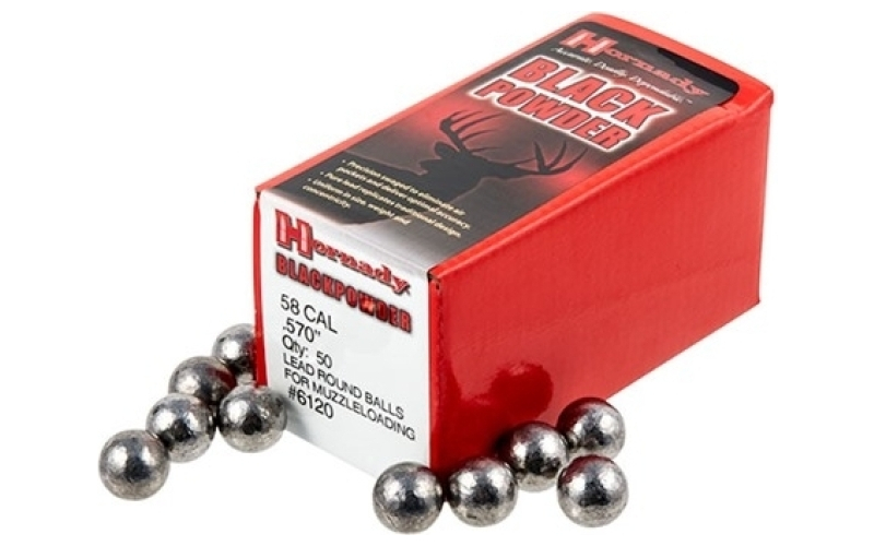 Hornady 58 cal (.570'') lead round ball 50/box