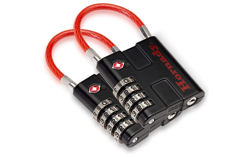 Hornady Tsa padlock w/cable 2/pack