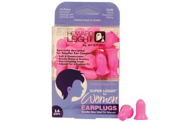 Howard Leight Super Leight Ear Plug, Foam, Women's, NRR 30, Pink R-01757