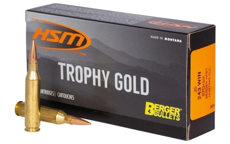 Hsm Ammunition 243 winchester 95gr match hunting vld 20/box