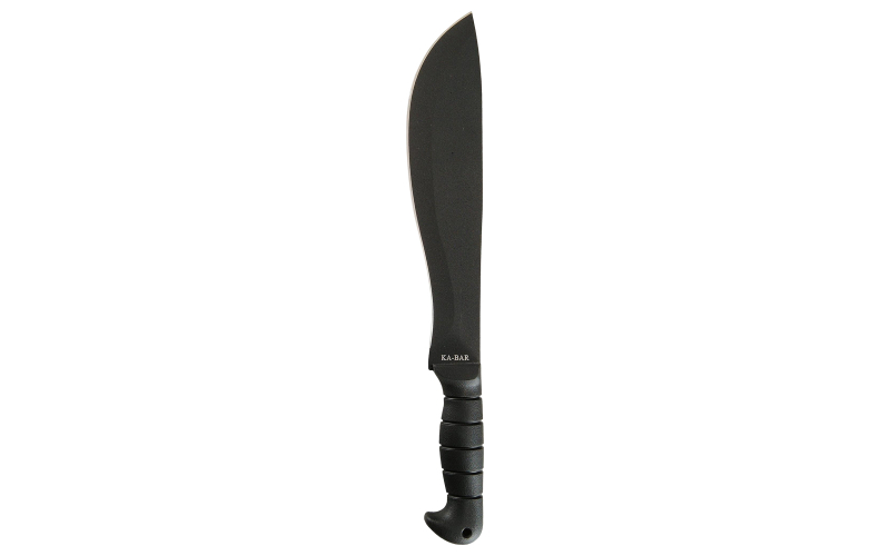 KABAR Cutlass Machete, Fixed Blade Knife, 11" Blade Length, 16.5" Overall Length, SK5 Blade Steel, Black Powder Coat, Plain Edge, Includes Codura Sheath, 1248