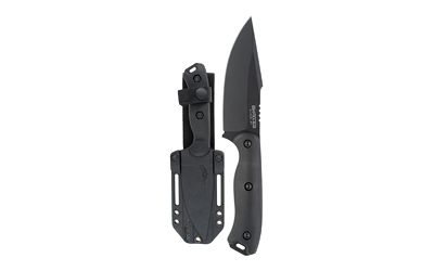 KA-BAR Knives Becker Harpoon, Fixed Blade Knife, 4.5" Blade Length, 9.375" Overall Length, Drop Point, 1095 Cro-Van Steel, Matte Finish, Black, Includes Plastic Sheath BK18BK