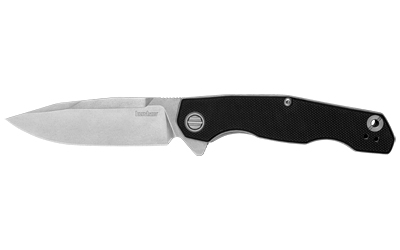 Kershaw Inception, Folding Knife, 3.25" Blade, Clip Point, Stonewash Finish, D2 Steel, Black G10 Grips 2031