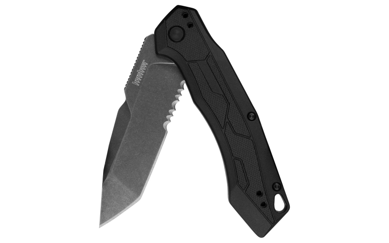 Kershaw Analyst, Folding Knife, 3.25" BlackWash Gray Blade, Black Handle 2062ST