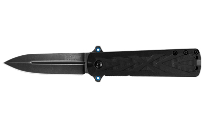 Kershaw Barstow, Folding Knife, 8CR13MOV, Black-Oxide, Plain, Spear Point, Flipper/Pocket Clip, 3", Glass-Filled Nylon 3960