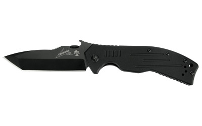 Kershaw Emerson CQC, 3.5" Folding Knife, Tanto Point, Plain Edge, Black G10 Frame, 8CR13MOV/Black Oxide Coating Finish, Wave/Dual Thumb Disc/Pocket Clip 6044TBLK