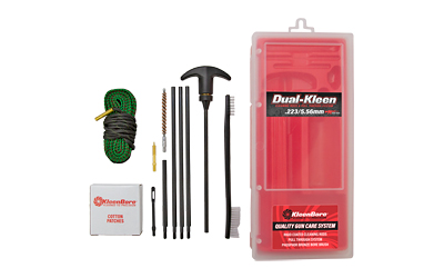 Kleen-Bore Dual-Kleen, Cleaning Kit, Includes Pull Through Rope Cleaner, Phosphor Bronze Bore Brush, Precision Barbed Point Jag, .223/5.56 KDS-556