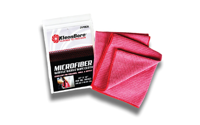 Kleen-Bore Waffle Weave MicroFiber, Red, 2 Pack MCR