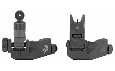 Knights Armament Company 45 Degree Offset Folding Sight Set, Fits Picatinny, Clamp Mount, 600 Meter Micro Rear and Micro Front, Black Finish 31593
