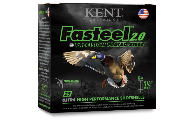 Fasteel 2.0 precision plated steel 12ga 3 1/2" 1 3/8oz #bb 1550fps 25rd