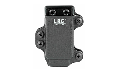 L.A.G. Tactical, Inc. Single Pistol Magazine Carrier, Fits Most Double Stack 9/40 Full Size Magazines, Kydex, Black Finish 34000