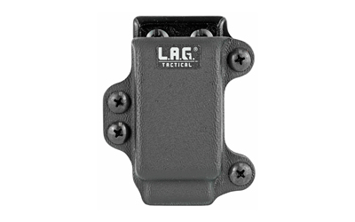 L.A.G. Tactical, Inc. Single Pistol Magazine Carrier, Fits Glock 43 and M&P Shield Magazines, Kydex, Black Finish 34005