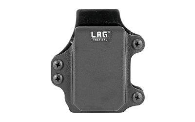 L.A.G. Tactical, Inc. Single Rifle Magazine Carrier, Fits Pistol Caliber Carbine Magazines, Kydex, Black Finish 35002