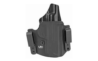 L.A.G. Tactical, Inc. Defender Series, OWB/IWB Holster, Fits S&W Shield 9EZ, Kydex, Right Hand, Black Finish 4060
