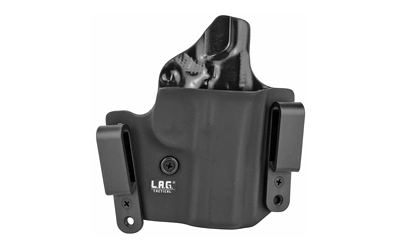 L.A.G. Tactical, Inc. Defender Series, OWB/IWB Holster, Fits 1911 3", Kydex, Right Hand, Black Finish 6007